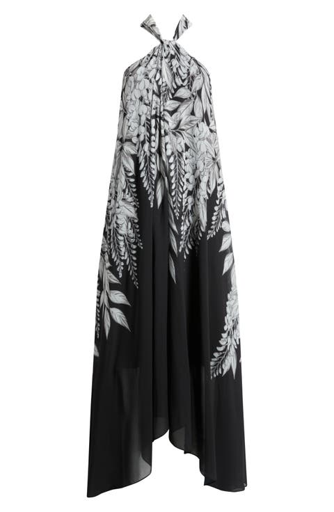 Daria Sleeveless Handkerchief Hem Maxi Dress