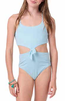 Shorebreak Rib Knot Cutout One-Piece Swimsuit