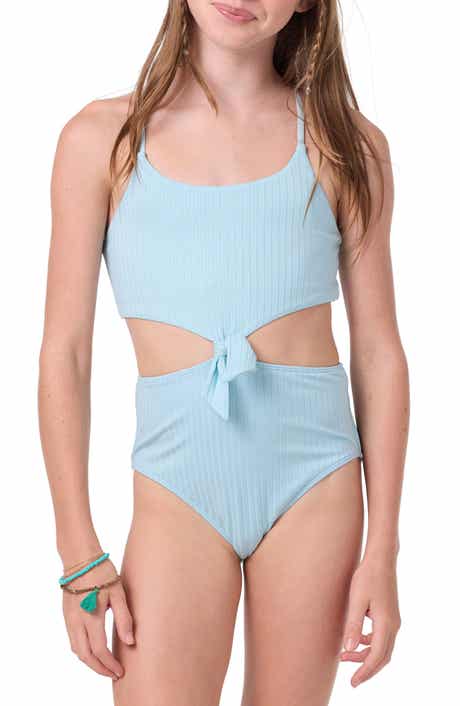 Shorebreak Rib Knot Cutout One-Piece Swimsuit