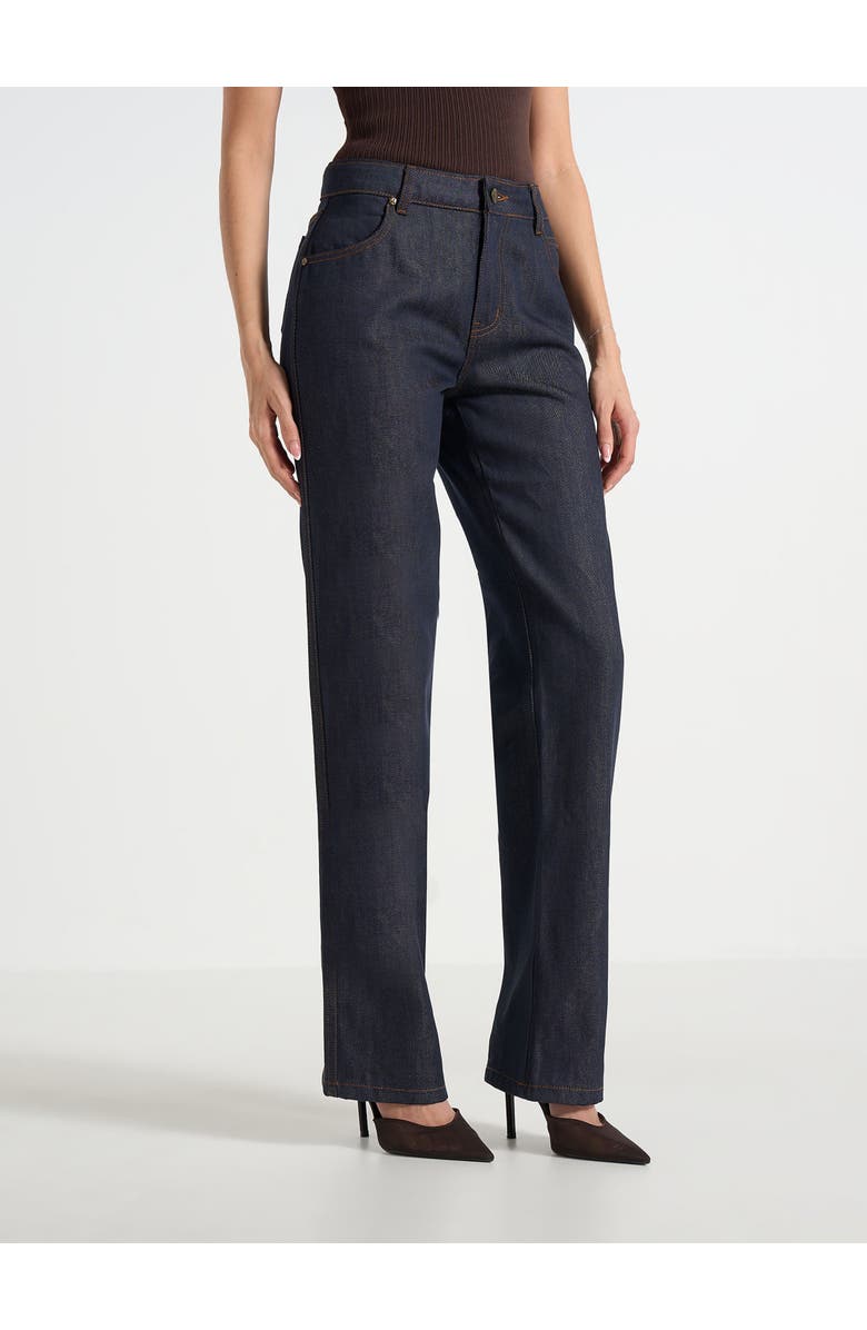 Manière De Voir Florence Denim High Rise Straight Leg Jeans, Alternate, color, Indigo