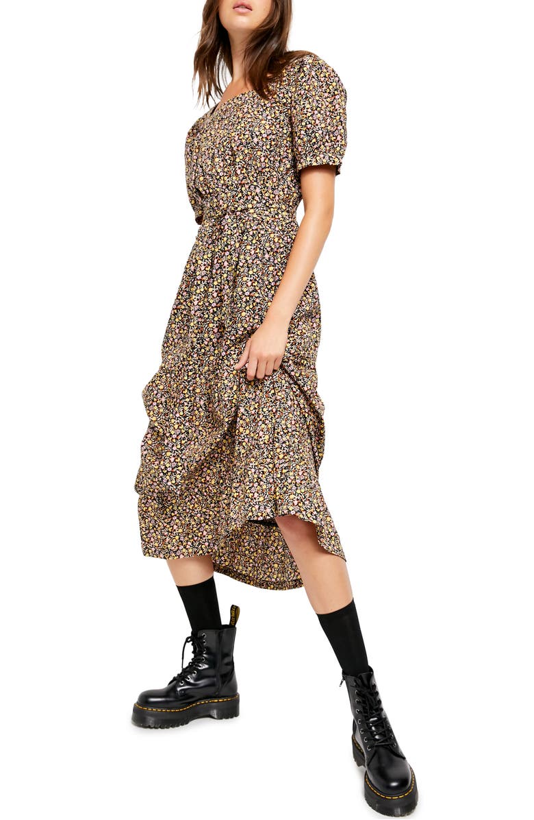 Free People Heartlands Floral Print Prairie Dress, Main, color, 