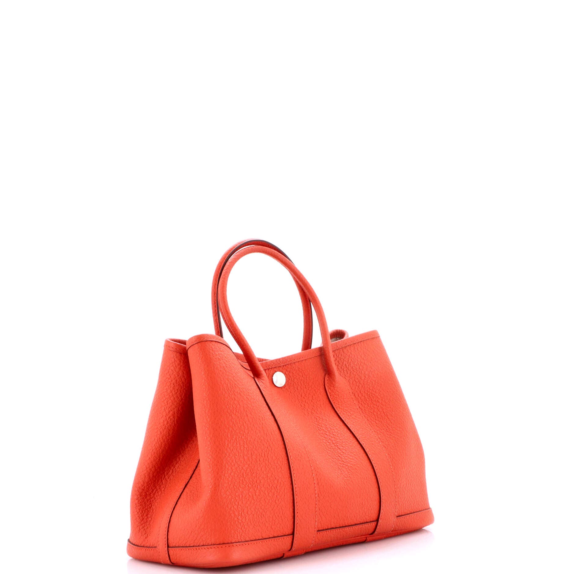 Pre-Owned Hermes Garden Party Tote Leather 30, Alternate, color, Rouge Duchesse