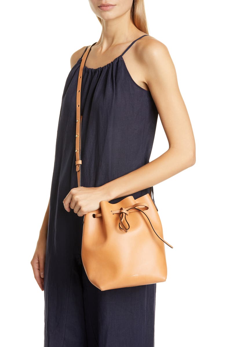 Mansur Gavriel Mini Leather Bucket Bag, Alternate, color,