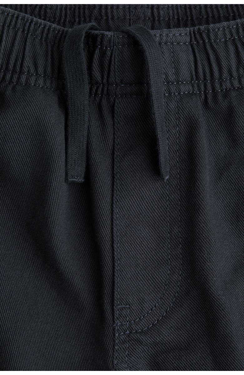 H&M Cotton Twill Joggers, Alternate, color, Black
