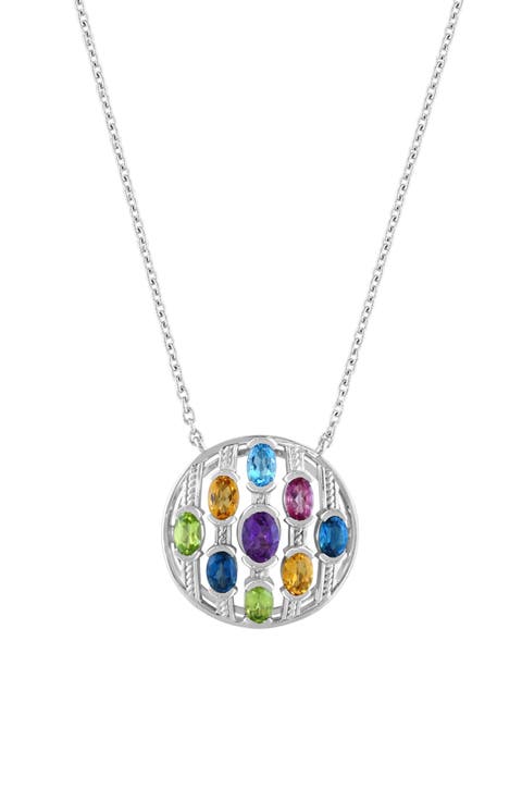 Multistone Pendant Necklace