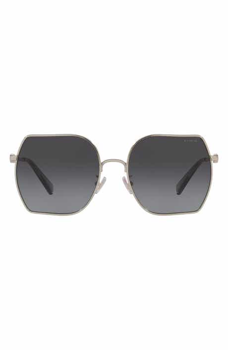 COACH 58mm Gradient Geometric Sunglasses