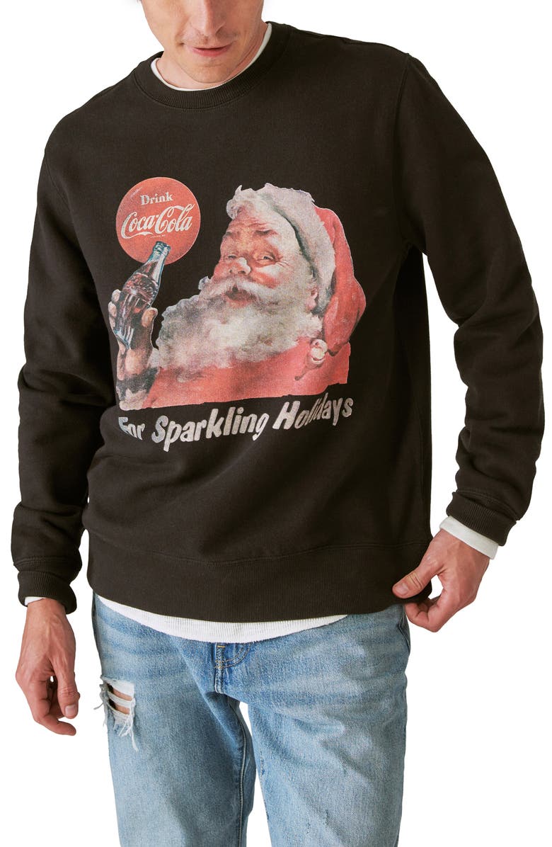 Lucky Brand Coca-Cola<sup>®</sup> Holiday Crewneck Sweatshirt, Alternate, color,