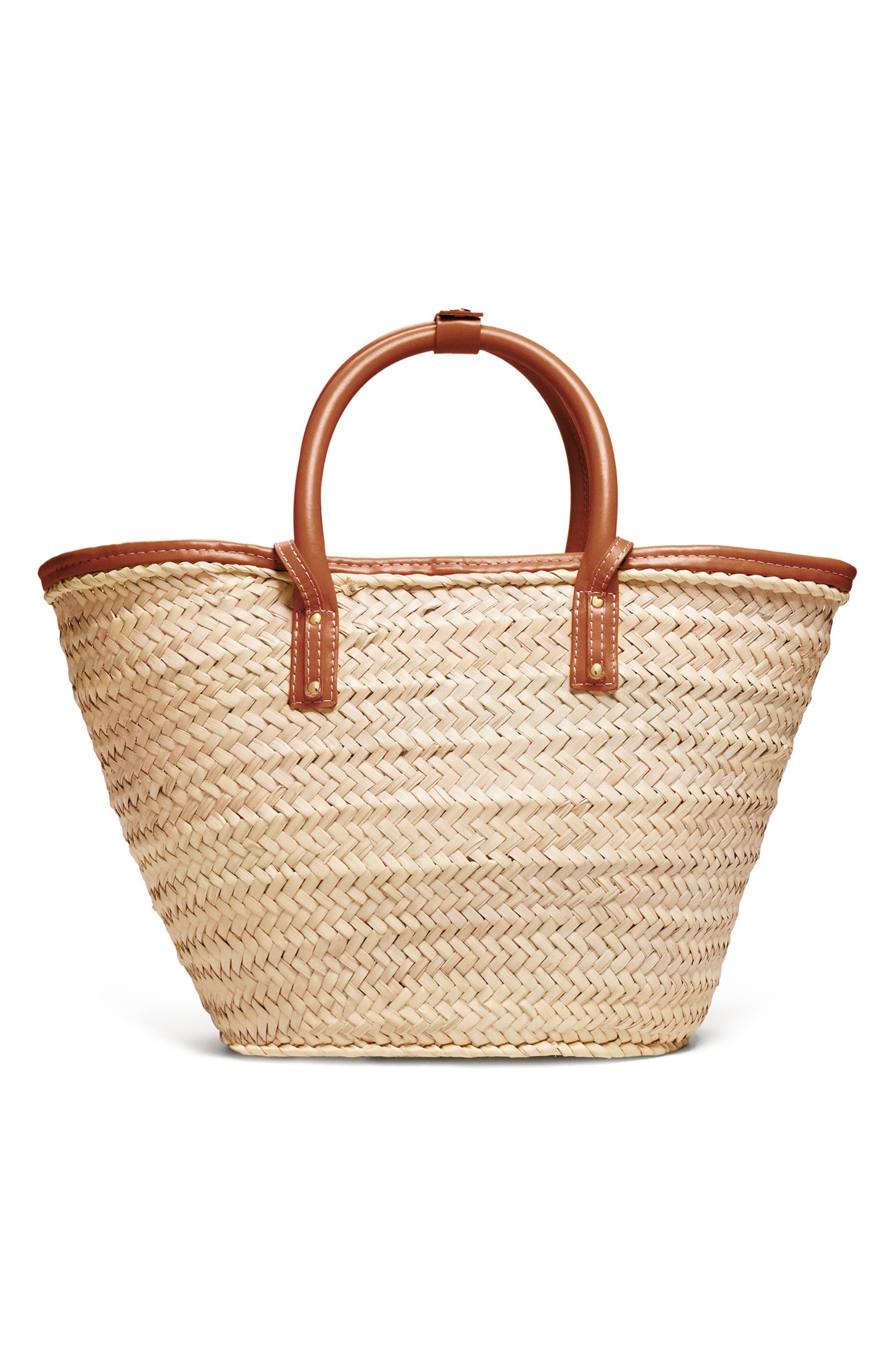 Jacquemus Le Panier Soli Woven Palm Basket Bag, Alternate, color, 