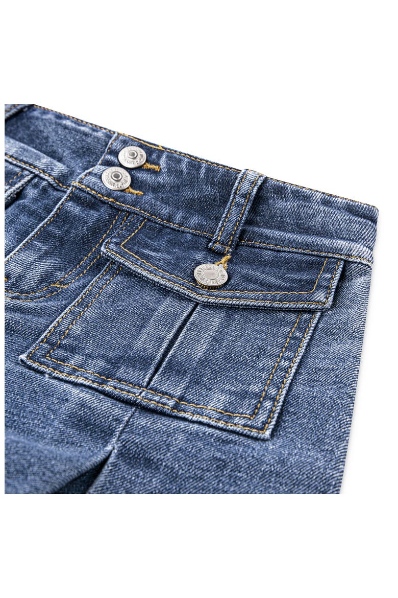 Kids' Pleated Denim Cargo Miniskirt, Alternate, color, RODEO
