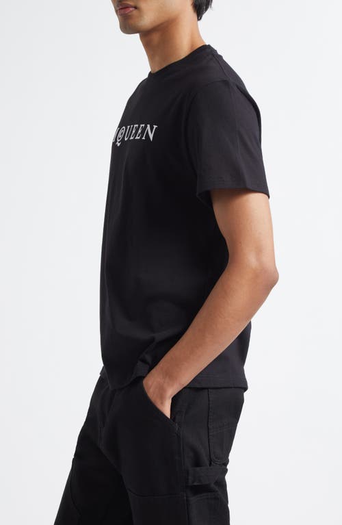 Shop Alexander Mcqueen Mcqueen Logo Graphic T-shirt In Black/white