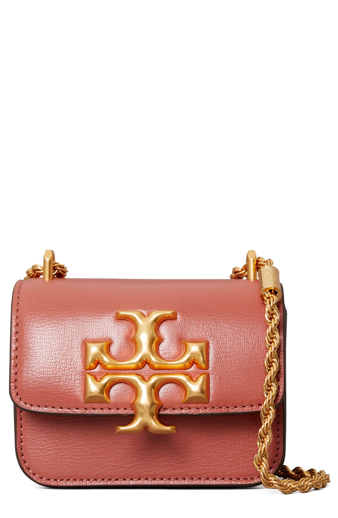 Tory Burch Mini Eleanor Leather Crossbody Bag, Main, color, 