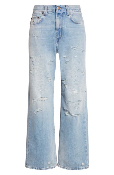 Winny Distressed Wide Leg Jeans (Broken Celestial)