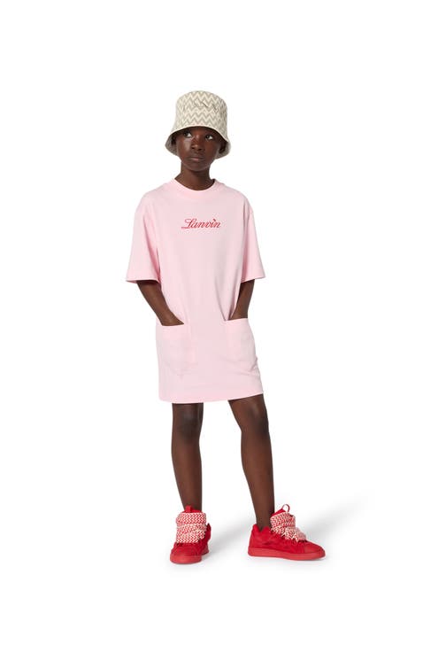 Kids Short Sleeve T-Shirt Dress In Cotton
