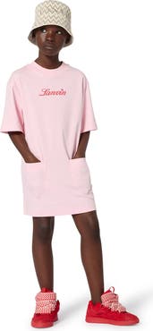 Lanvin Kids Short Sleeve T-Shirt Dress In Cotton