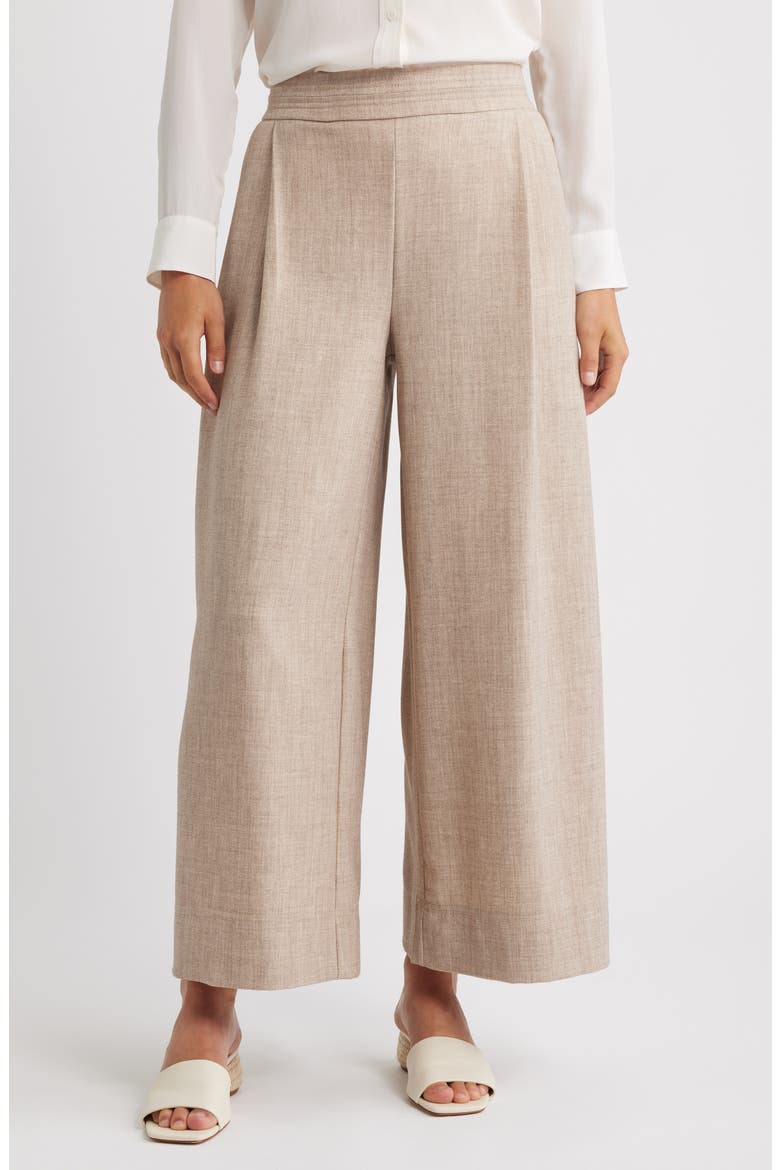 Ultra Skyrise Pleated Wide Leg Pants, Main, color, HEATHER KHAKI