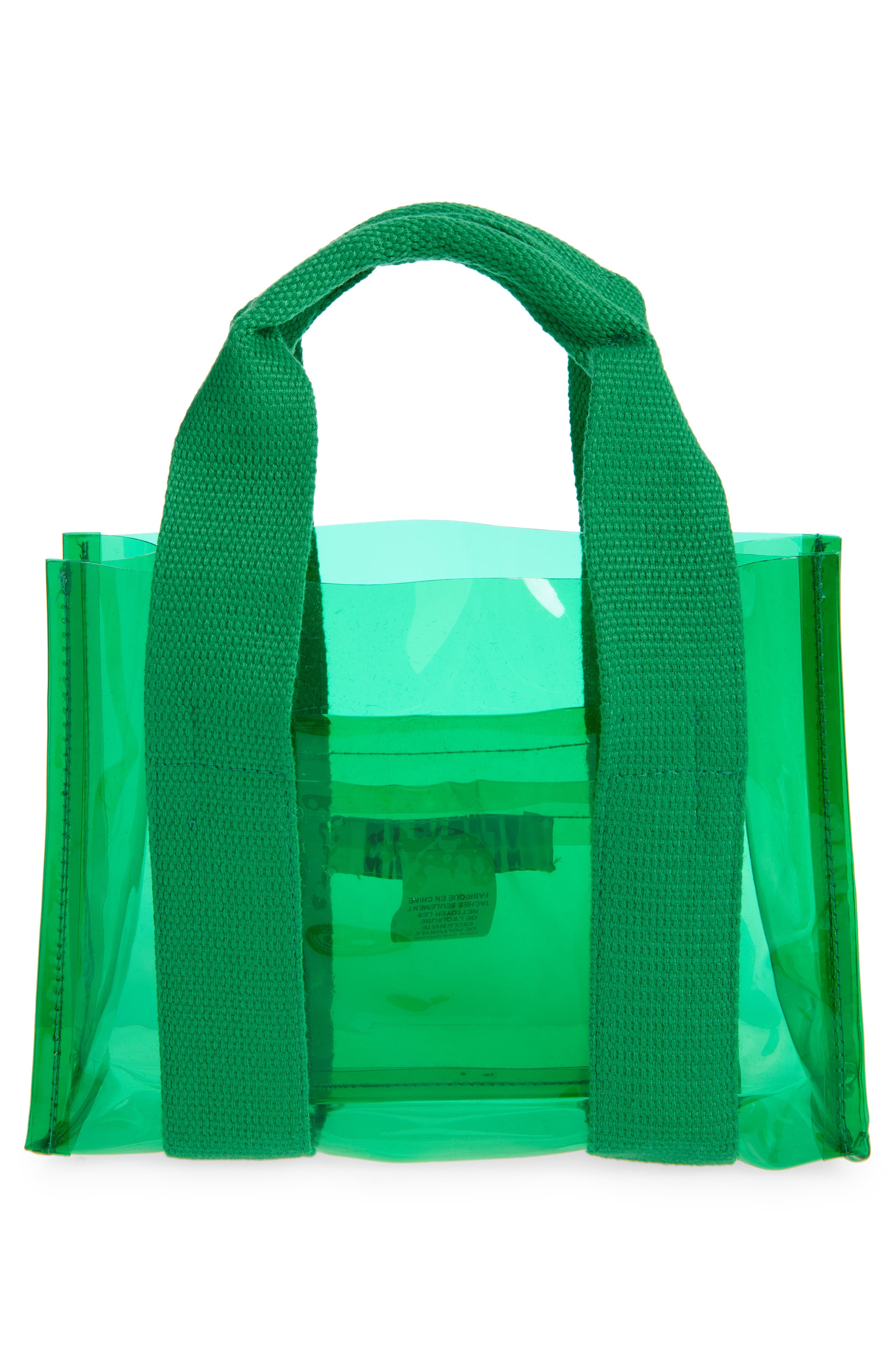 Eugenia Kim Toto Transparent Mini Tote Bag, Alternate, color, Kelly Green