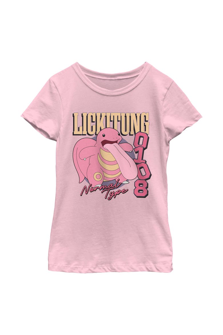 Girl's Pokemon Lickitung Normal Type  Graphic T-Shirt, Main, color, Light Pink