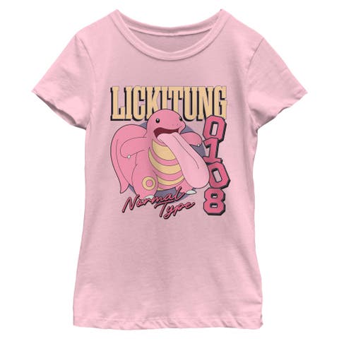 Girl's Pokemon Lickitung Normal Type  Graphic T-Shirt