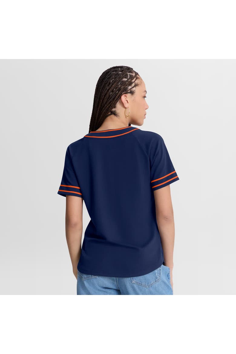 Women's Fanatics Navy Houston Astros Diva Race Ahead Raglan V-Neck T-Shirt, Alternate, color, Navy