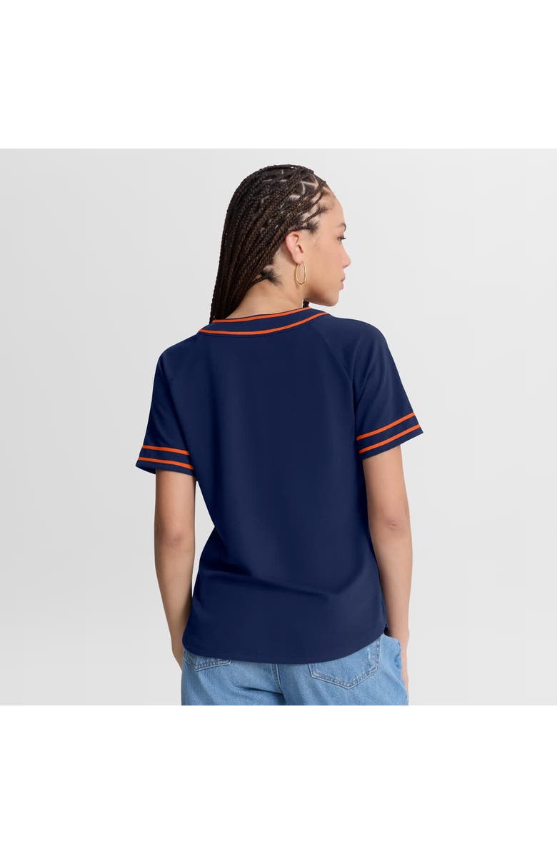 FANATICS Women's Fanatics Navy Houston Astros Diva Race Ahead Raglan V-Neck T-Shirt, Alternate, color, Navy