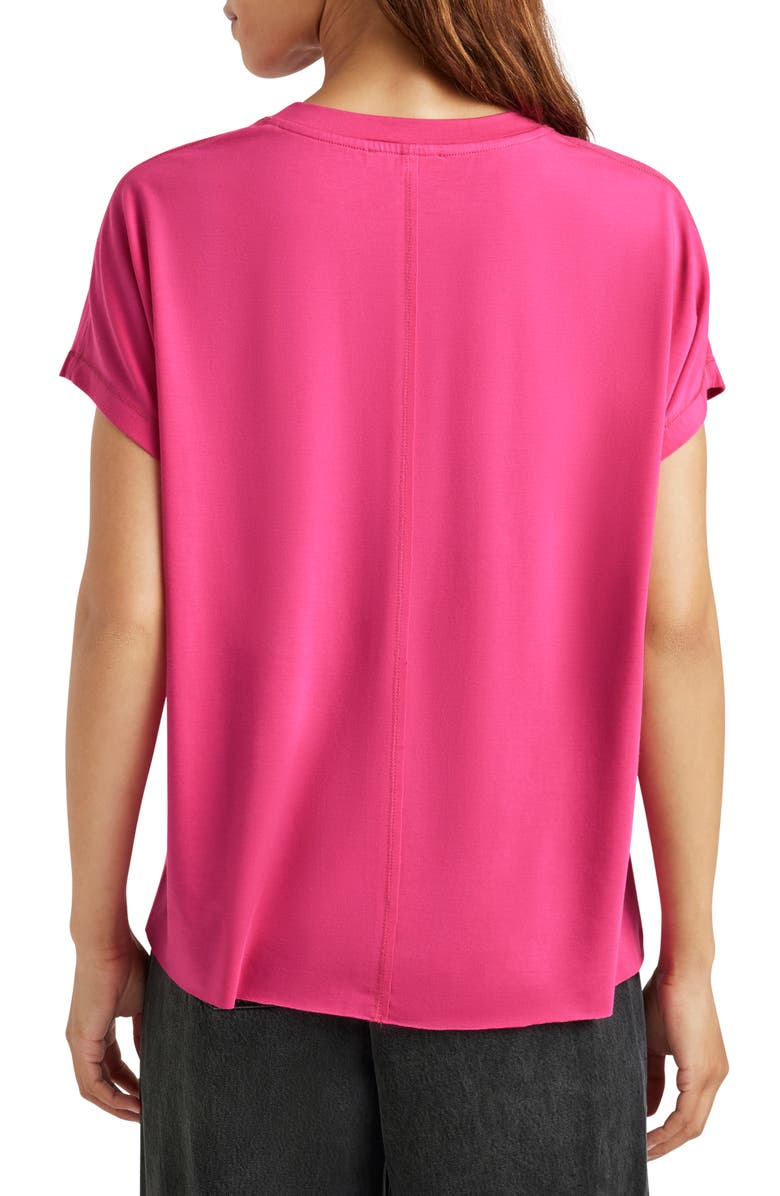 Splendid Tyra Short Sleeve Tee, Alternate, color, Fuchsia