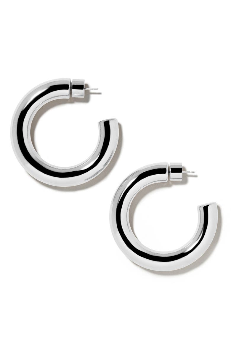 Jennifer Fisher Jamma Mini Hoops, 1-Inch, Main, color, Silver