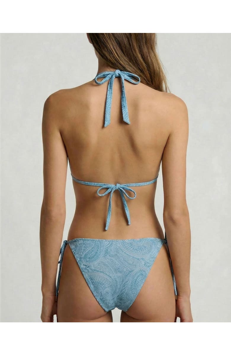 Lords of Harlech Crochet Paisley Womens Bikini Top, Alternate, color, Crochet Paisley Teal