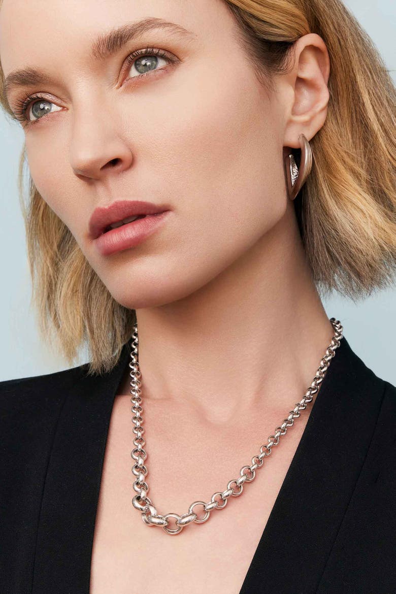 Sterling Silver Roll With It Rolo Necklace, Alternate, color, Sterling Silver