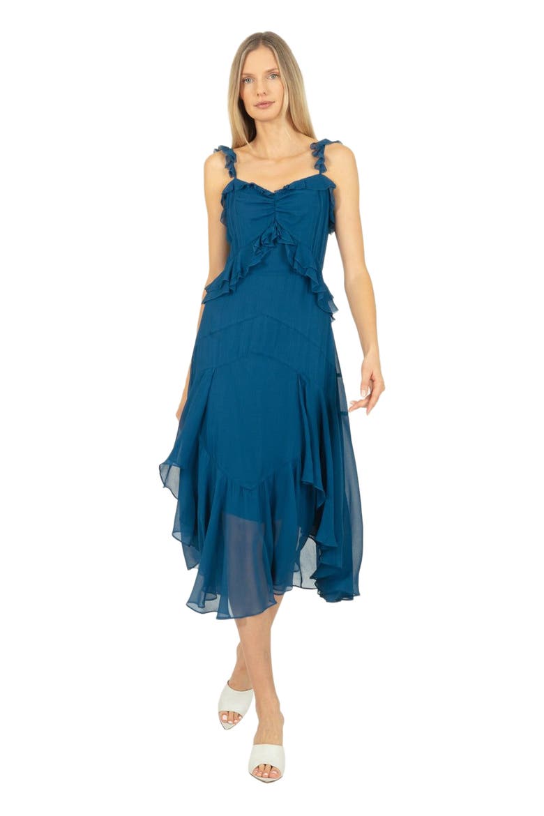 Inessa Midi Dress, Main, color, DEEP BLUE SEA