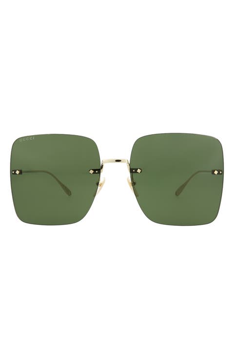 62mm Oversize Square Sunglasses