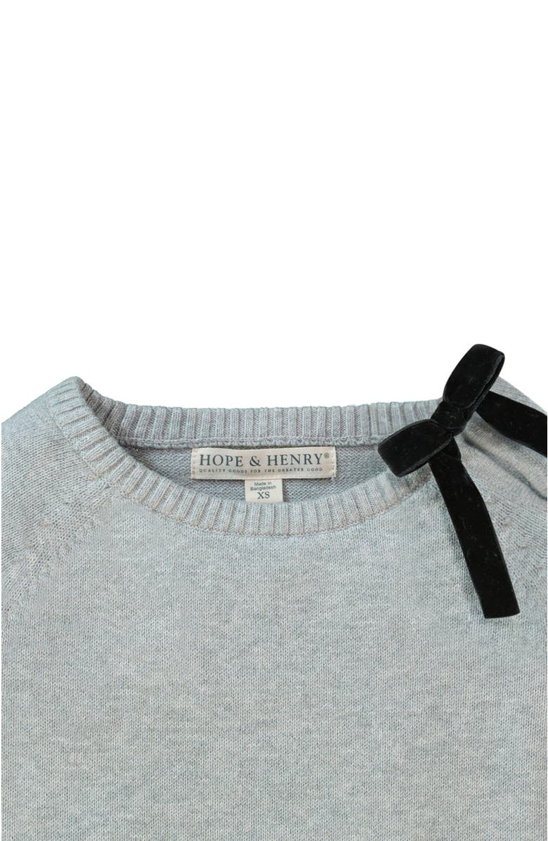 Hope & Henry Girls' French Sweater with Velvet Bow, Kids, Alternate, color,