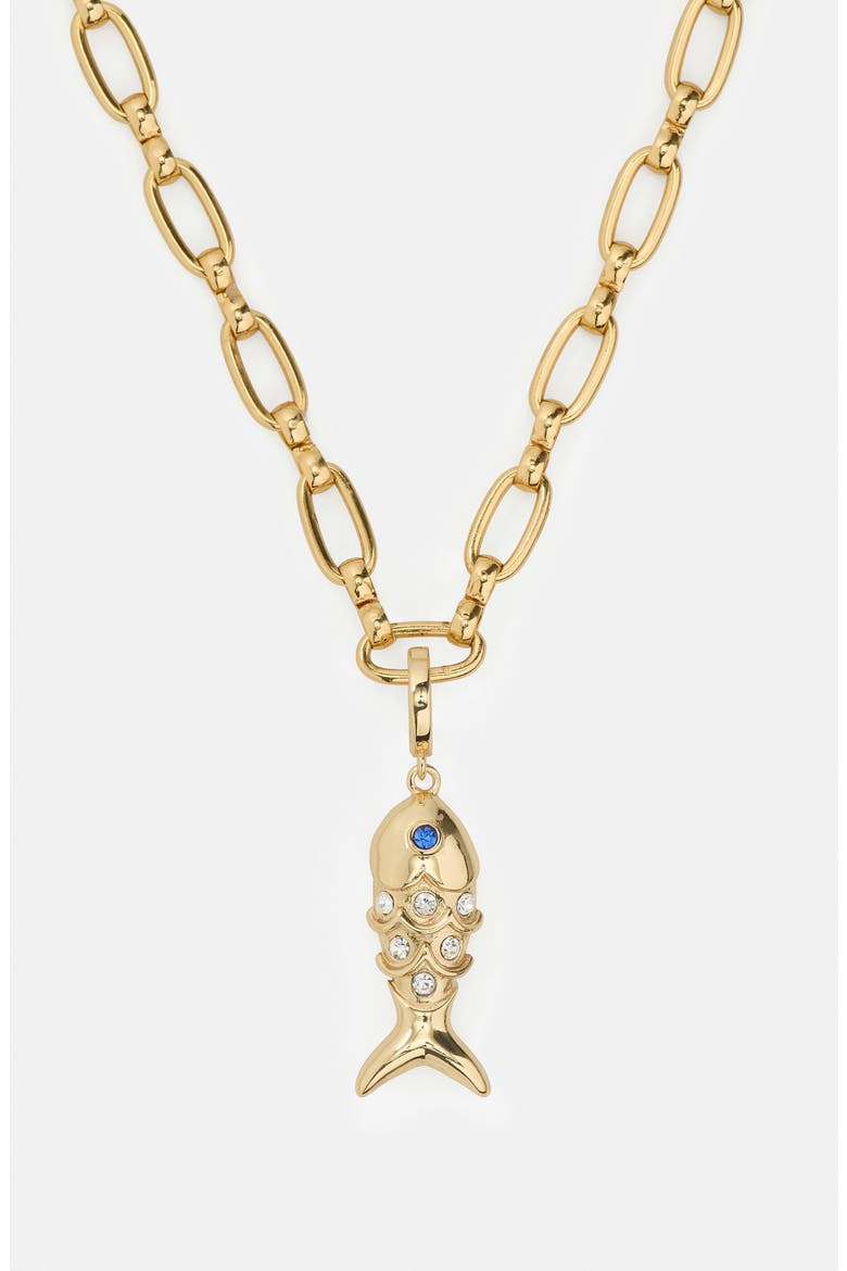 one in a million pavé crystal fish charm, Alternate, color, CLEAR MULTI
