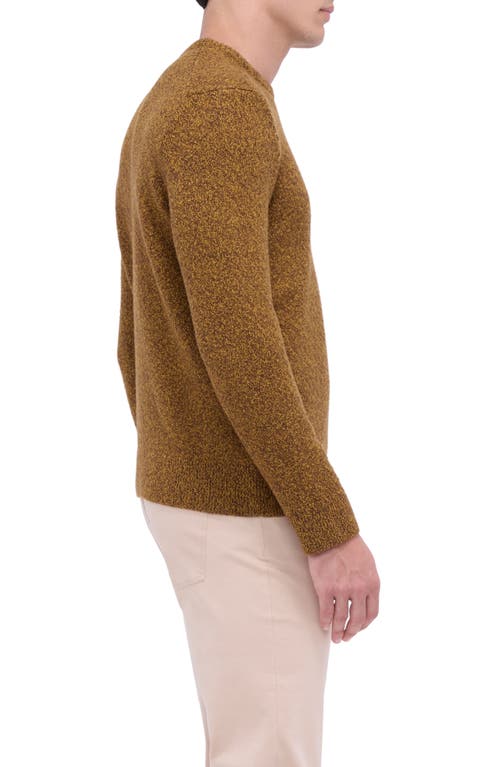 Bugatchi Mouliné Merino Wool Sweater In Dijon