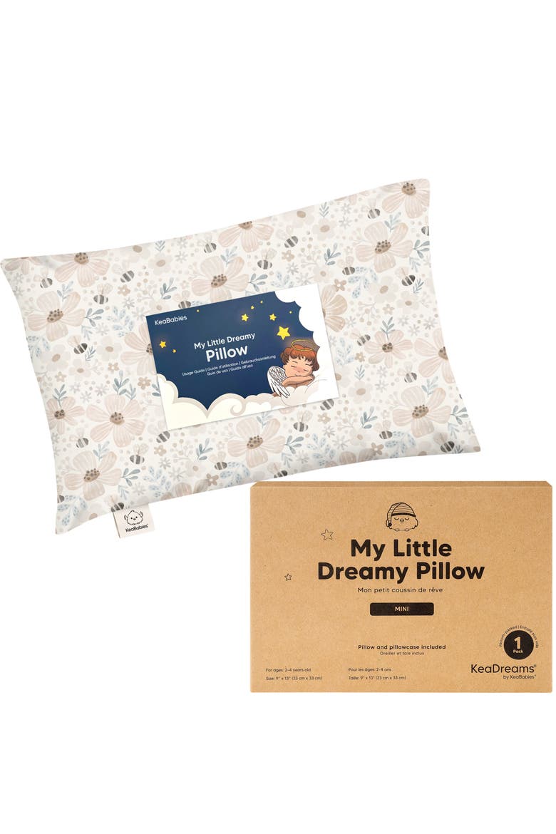 Mini Toddler Pillow With Pillowcase, Main, color, Flora Vale