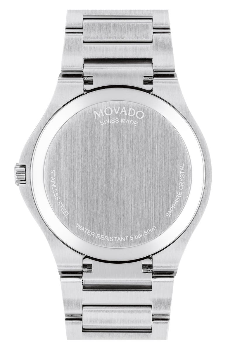 Movado S.E. Dot Accent Bracelet Watch, 41mm, Alternate, color, Black