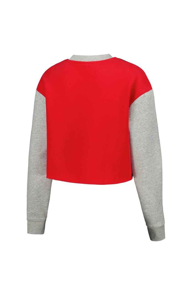 Hype and Vice Women's Hype and Vice Black Ohio State Buckeyes Colorblock Rookie Crew Pullover Sweatshirt, Alternate, color, Black