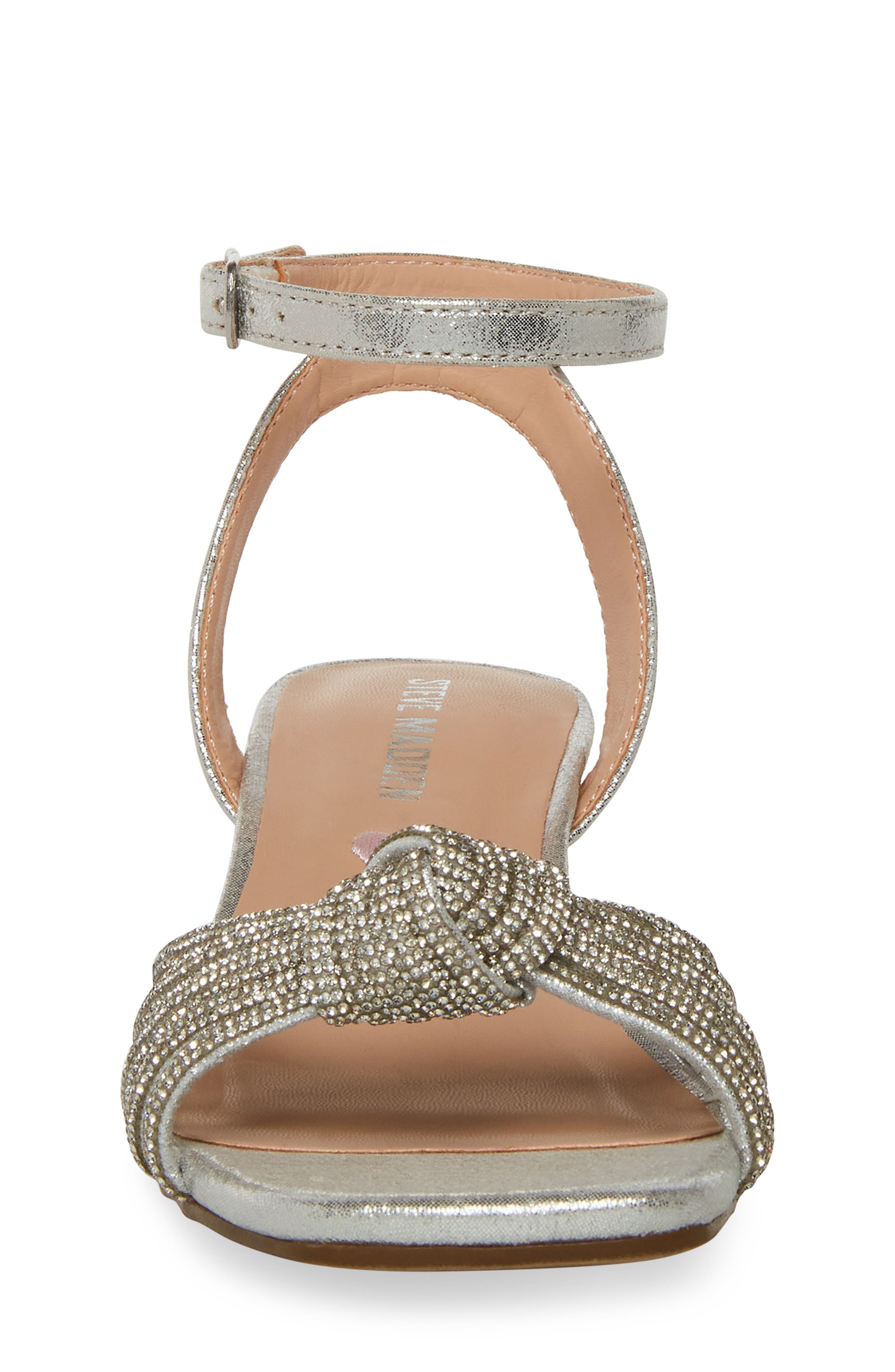 Steve Madden Kids' JLucia Rhinestone Strappy Sandal, Alternate, color, Silver