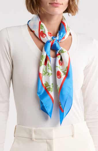 Steve Madden Tomato & Lobster Print Square Scarf