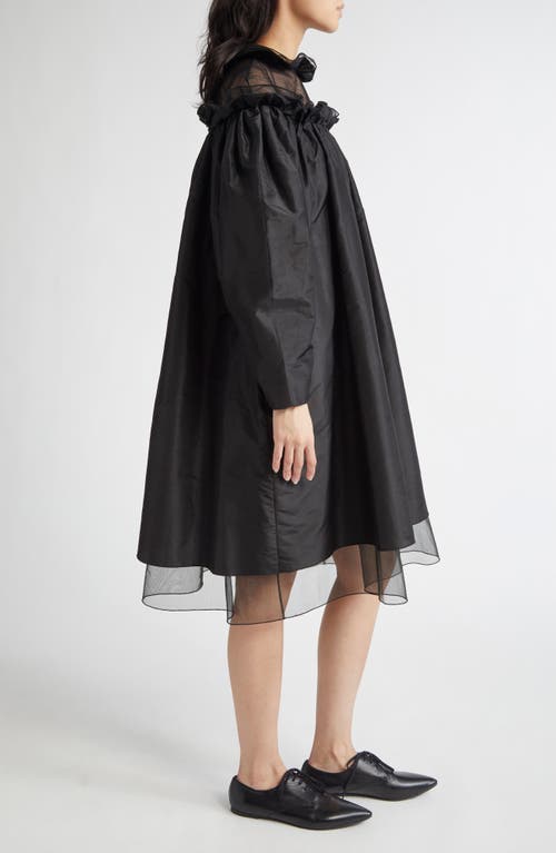 MERUERT TOLEGEN MERUERT TOLEGEN PARACHUTE SCULPTED LONG SLEEVE TAFFETA & TULLE DRESS