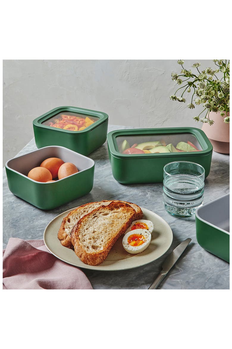 13-Piece Food Storage Glass Container Set, Alternate, color, SAGE