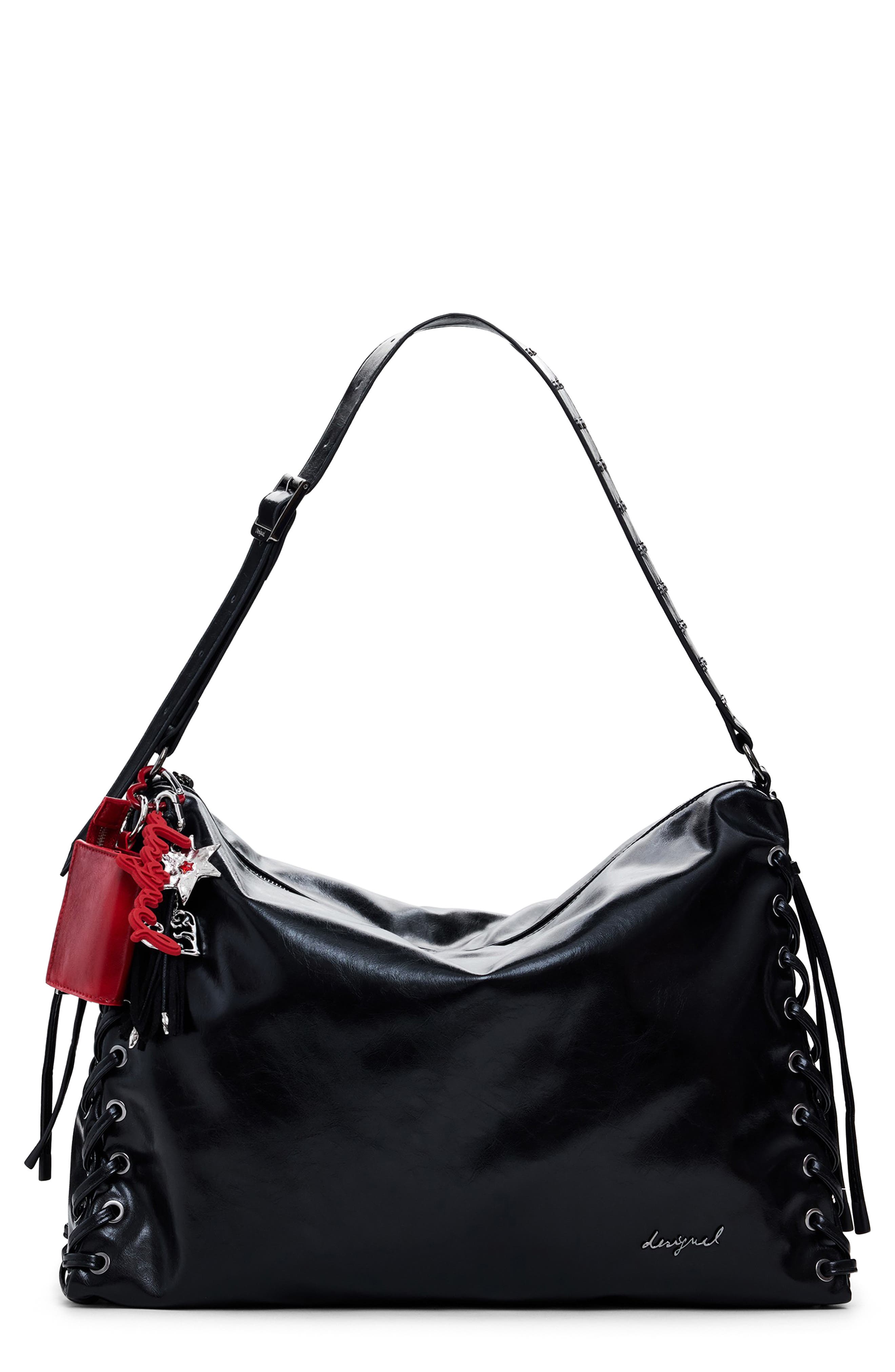 Desigual Faux Leather Shoulder Bag, Main, color, 