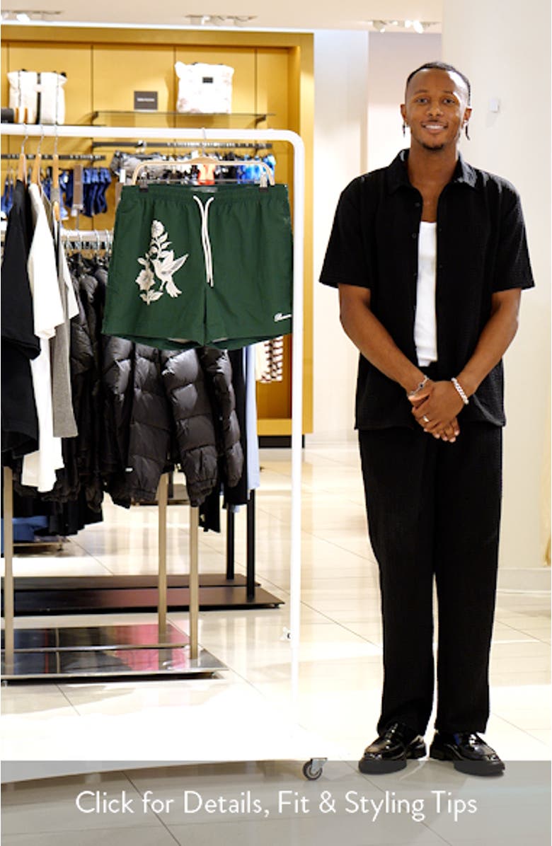 Hummingbird Floral Swim Trunks, sales video thumbnail