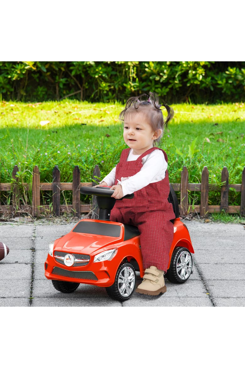 Kids Ride On Push Car with Horn, Music, Headlights, Storage, Alternate, color, Red
