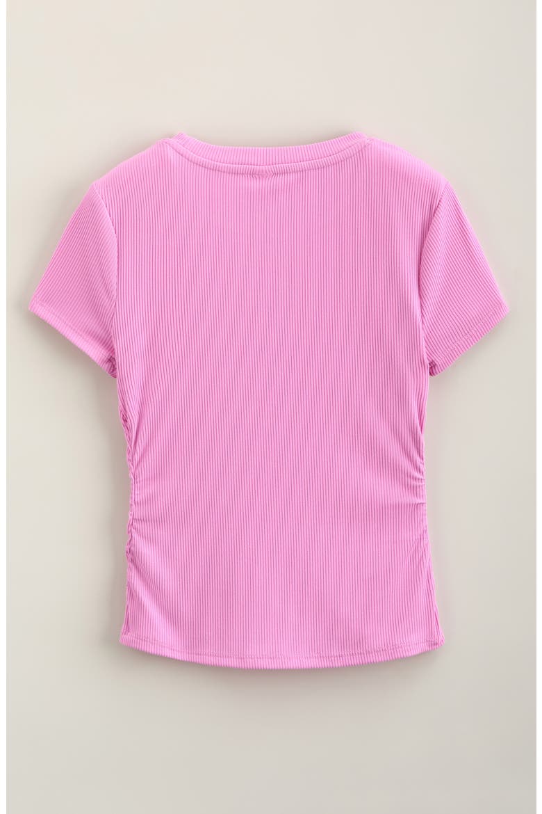 Kids' Game On Side Shirred T-Shirt, Alternate, color, PURPLE LILY