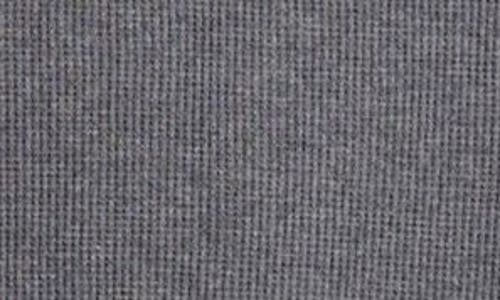 Treasure & Bond Shrunken Crop Boxy Thermal Crewneck Top In Grey Medium Charcoal Heather