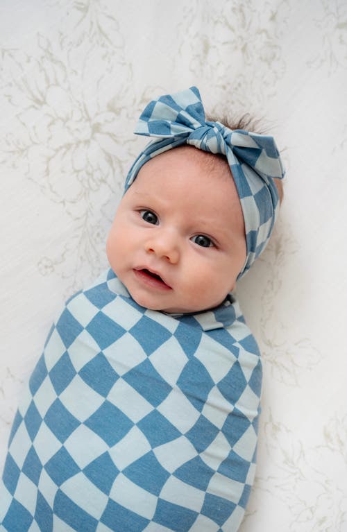 Copper Pearl Boone Swaddle Blanket In Blue