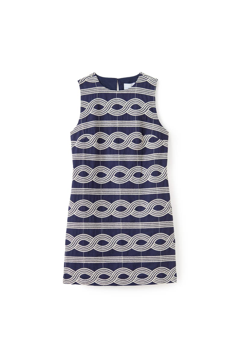 Cartolina Annie Mini Embroidered Dress, Main, color, Midnight Blue
