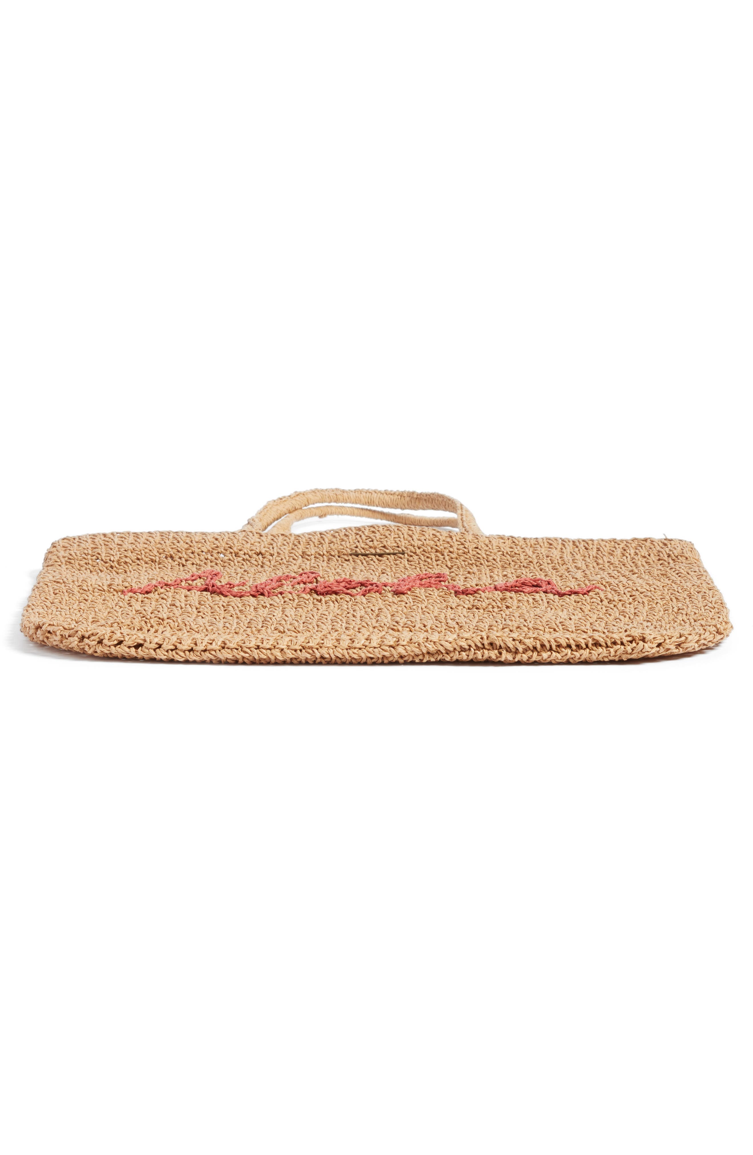 O'Neill Aloha Woven Raffia Tote, Alternate, color, 