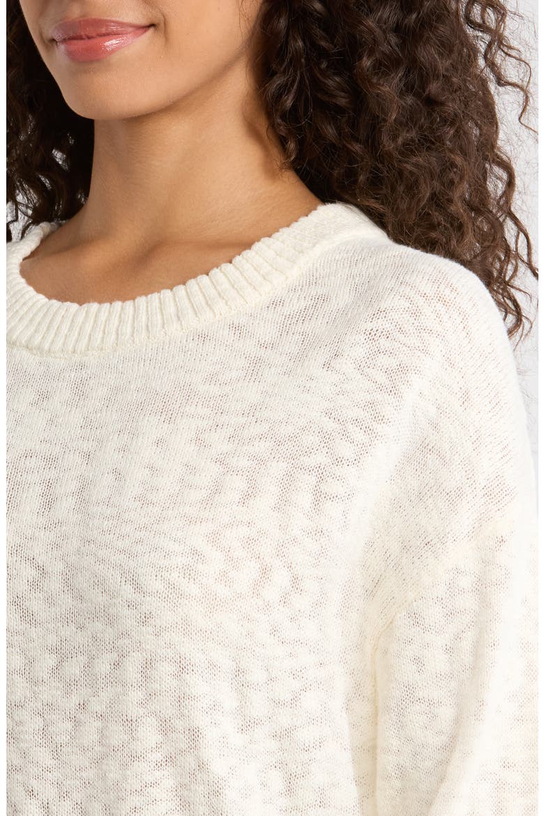 Sea Breeze Cotton Crewneck Sweater, Alternate, color, ANTIQUE WHITE