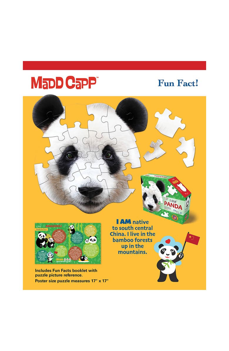 Madd Capp I Am Panda 24 Piece Animal Shaped Jigsaw Puzzle, Alternate, color, Multicolored